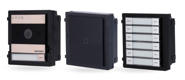 Placa exterior modular Hikvision 2 Fios HD