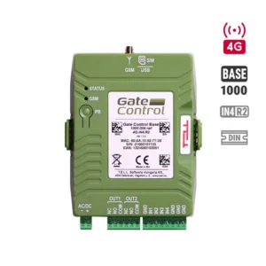 Gate Control BASE 1000 — Controlador GSM para Portões e Barreiras (DIN Rail)
